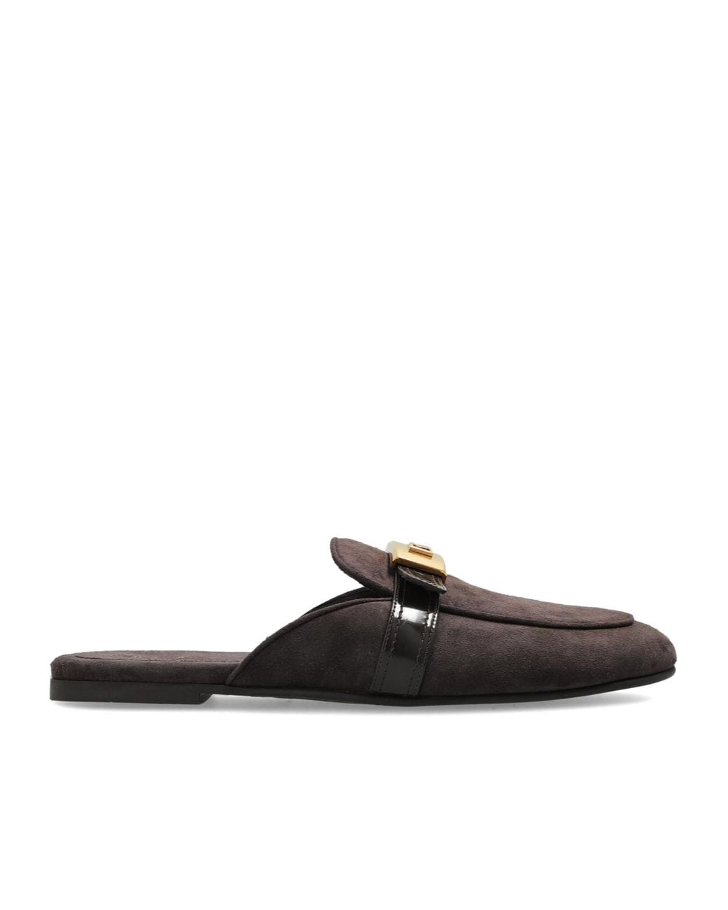 Dolce & Gabbana Black Logo Plaque Mules