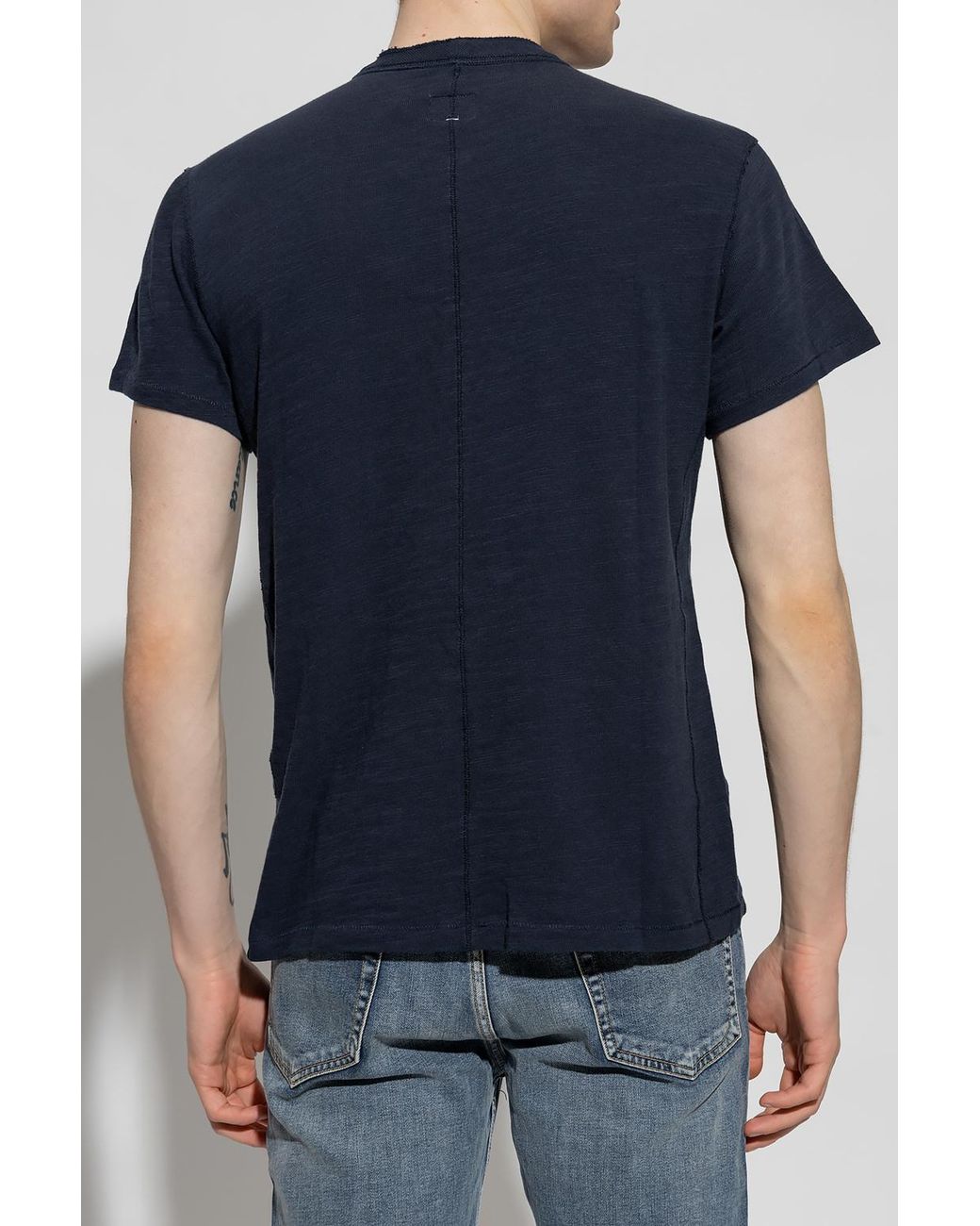 Rag & Bone Blue Crew Neck Short-Sleeve T-Shirt for men