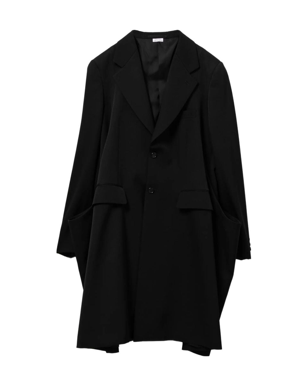 Comme des Garçons Black Single-Breasted Wool Coat for men