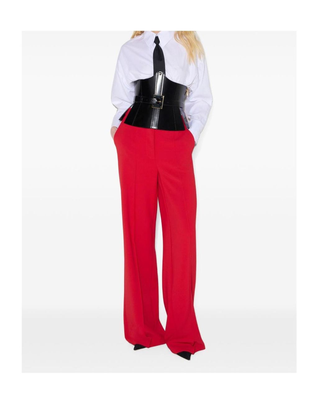 Elisabetta Franchi White Poplin Shirt With Bow Tie