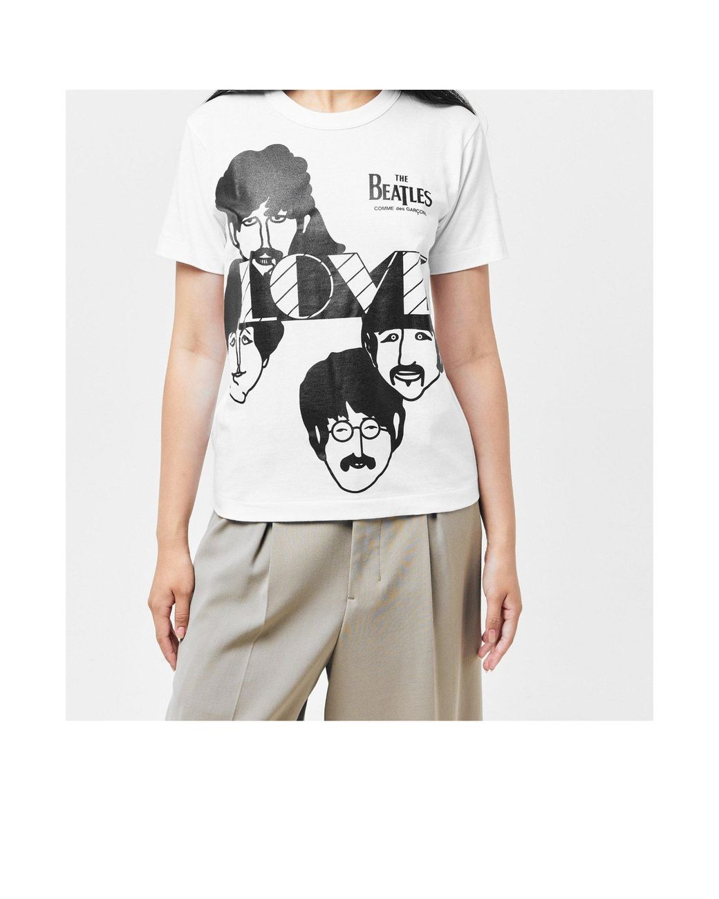 COMME DES GARÇONS PLAY White Regular Fit T-Shirt