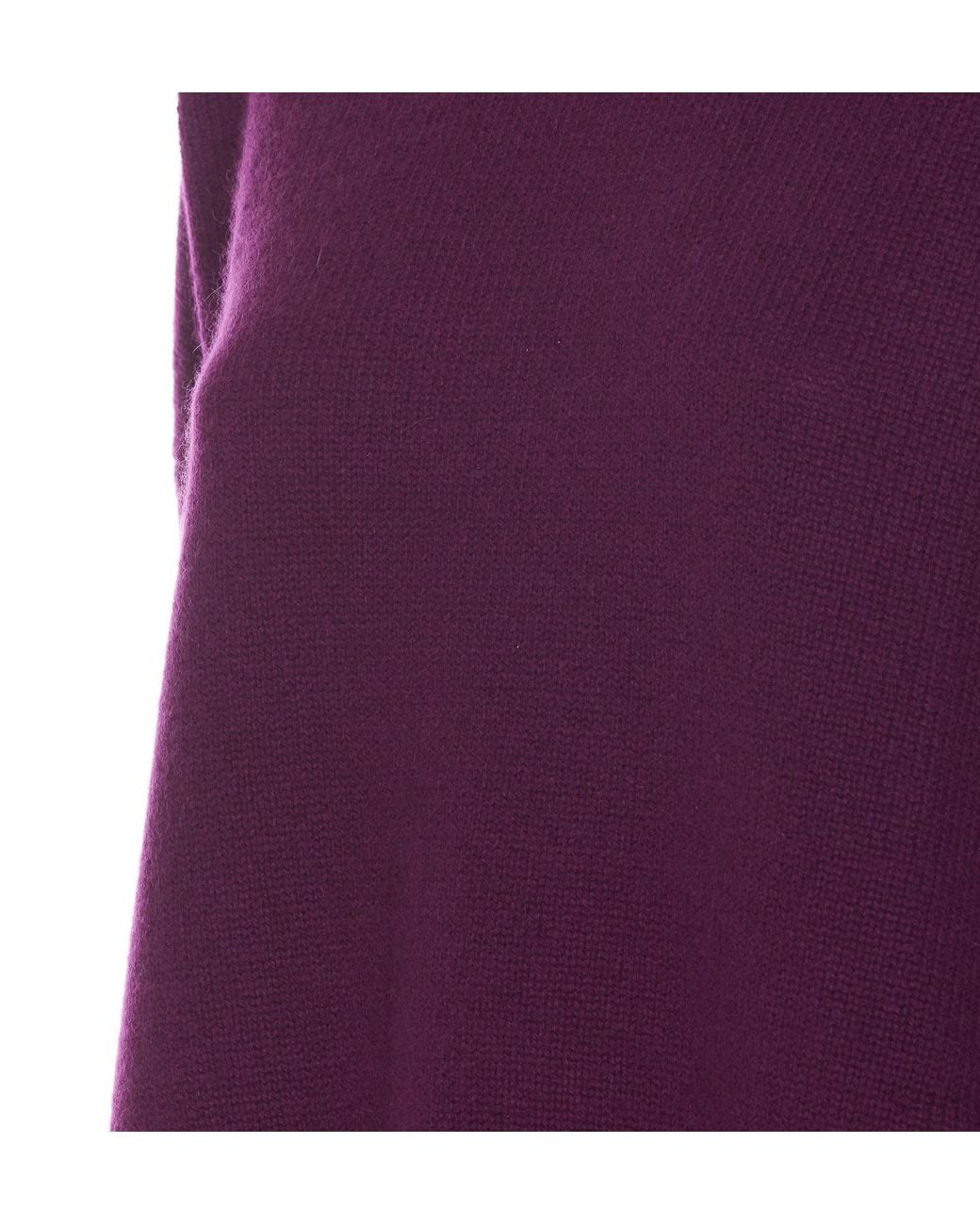 Allude Purple Long Sleeved Crewneck Knitted Jumper