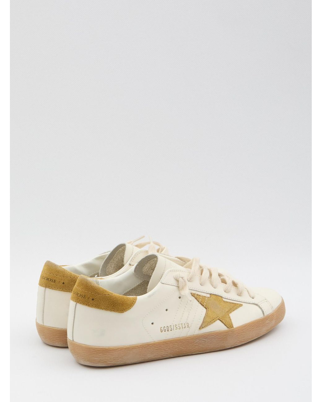 Golden Goose Deluxe Brand White Super Star Lace-Up Sneakers for men