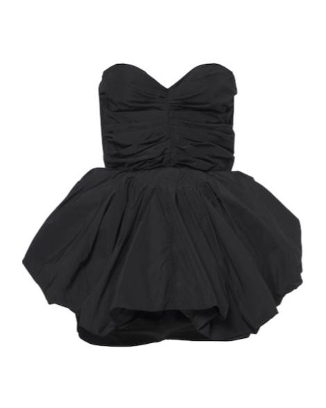 Magda Butrym Black Draped Wool Bustier Dress