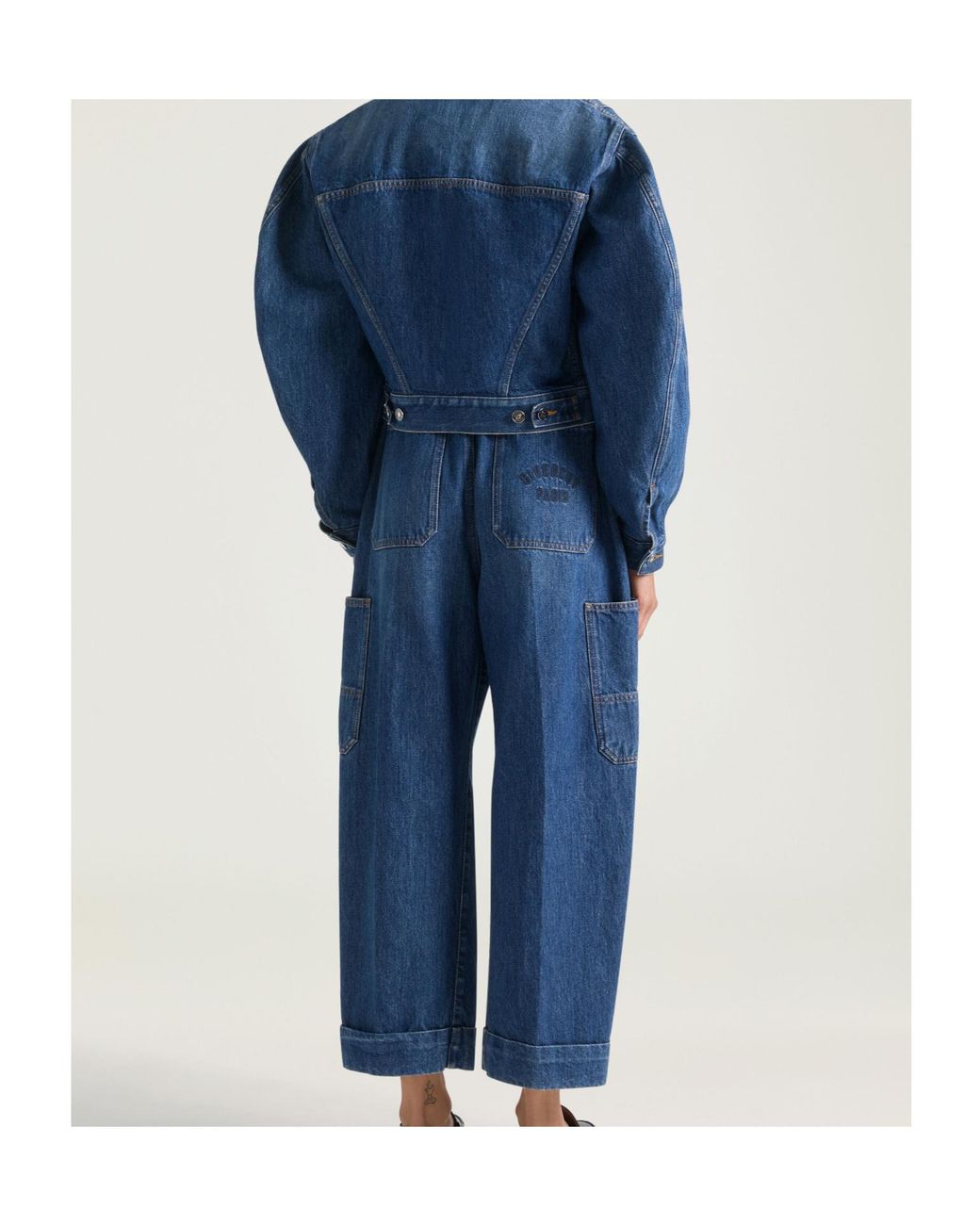 Givenchy Blue Cropped Utility Denim Jeans
