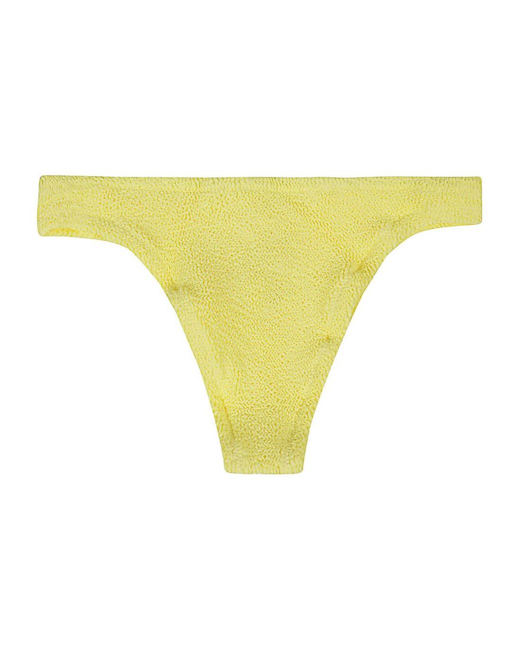 Mc2 Saint Barth Yellow Naomi Logo Patch Bikini Bottoms