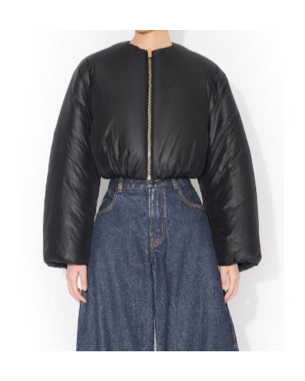 Alaïa Black Alaïa Pleated Bomber Jacket
