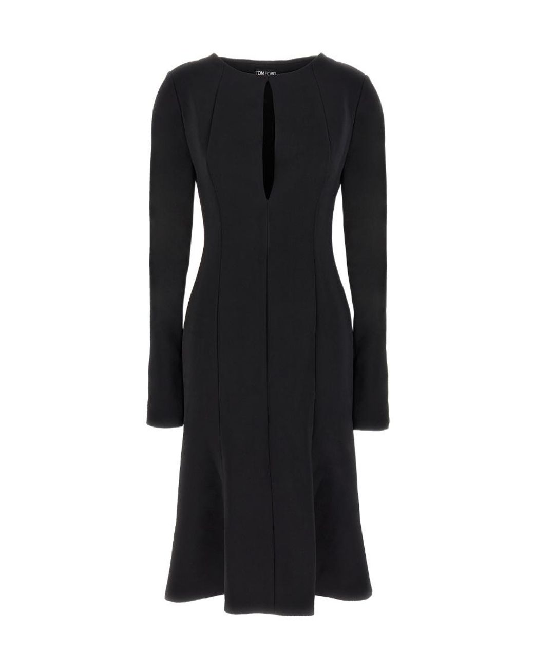 Tom Ford Black Cut-Out Midi Dress