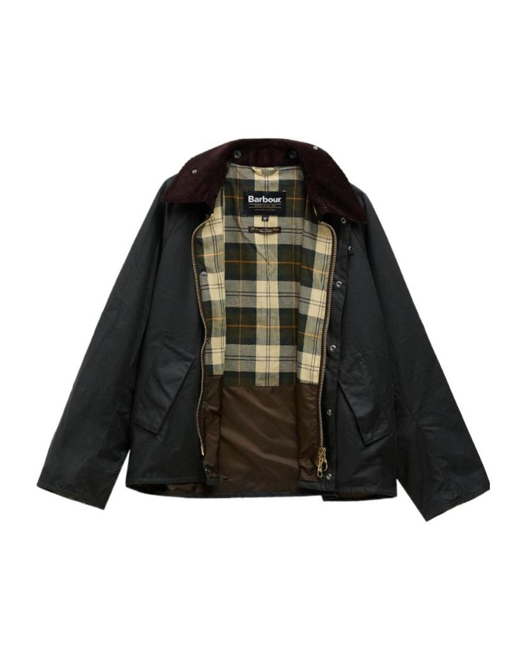 Barbour Modified Transport Waxed Jacket in Black for Men | Lyst