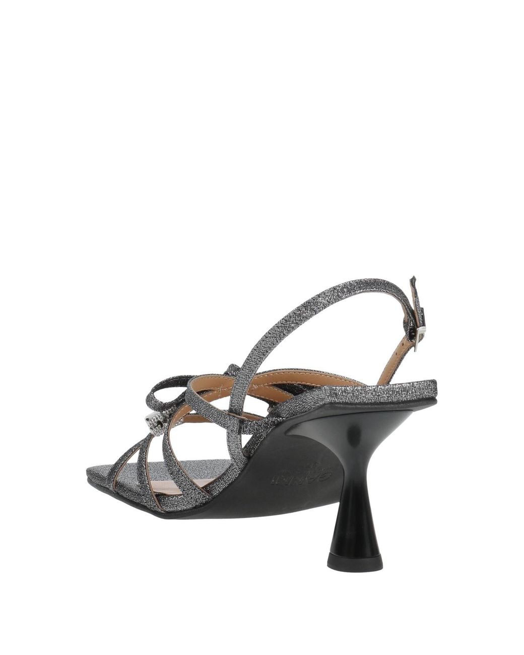 Ganni White One-Strap High Heel Sandals
