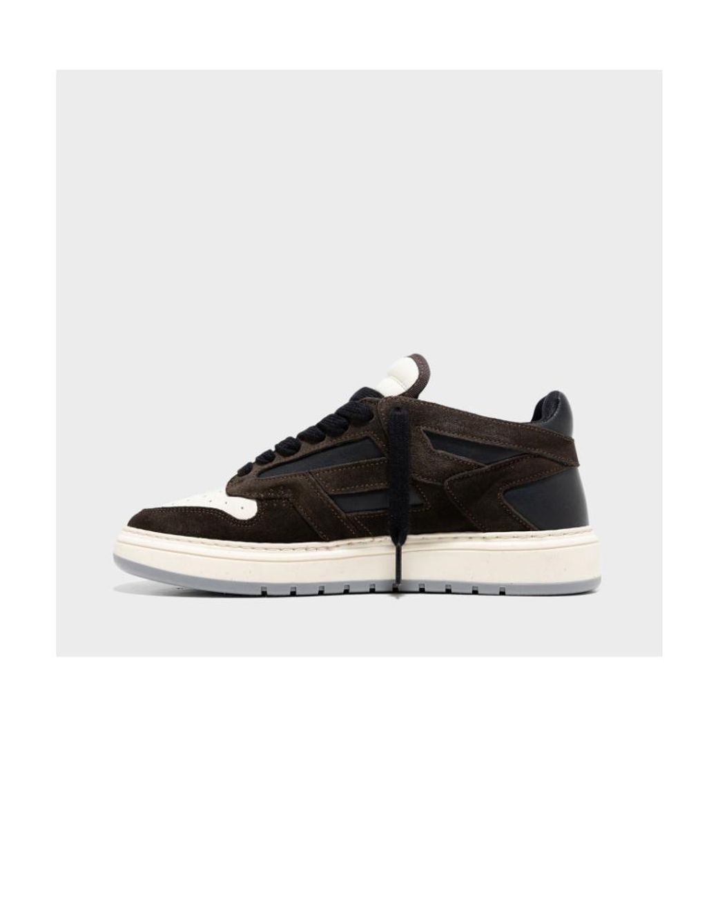 Represent Black Reptor Panelled Lace-Up Sneakers for men