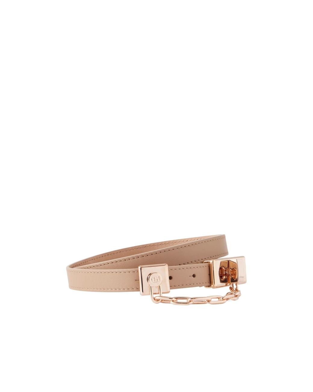 Gabriela Hearst Multicolor Lock Chain-Detailed Leather Belt