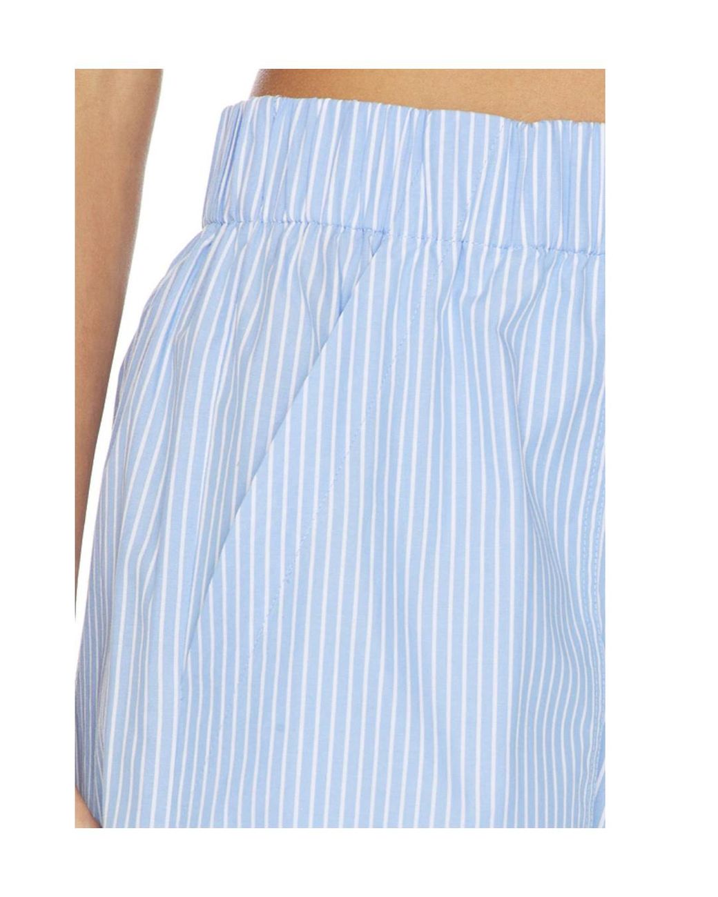 Jonathan Simkhai Blue Arden Striped Trousers