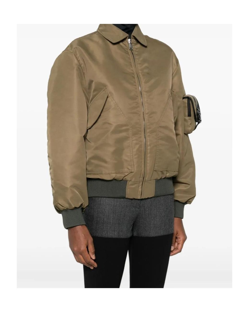 Coperni Green Pocket-Detail Bomber Jacket