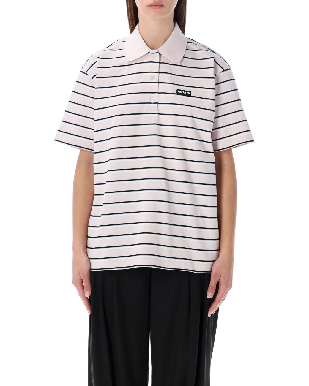 ROTATE BIRGER CHRISTENSEN White Polo Shirt Jersey