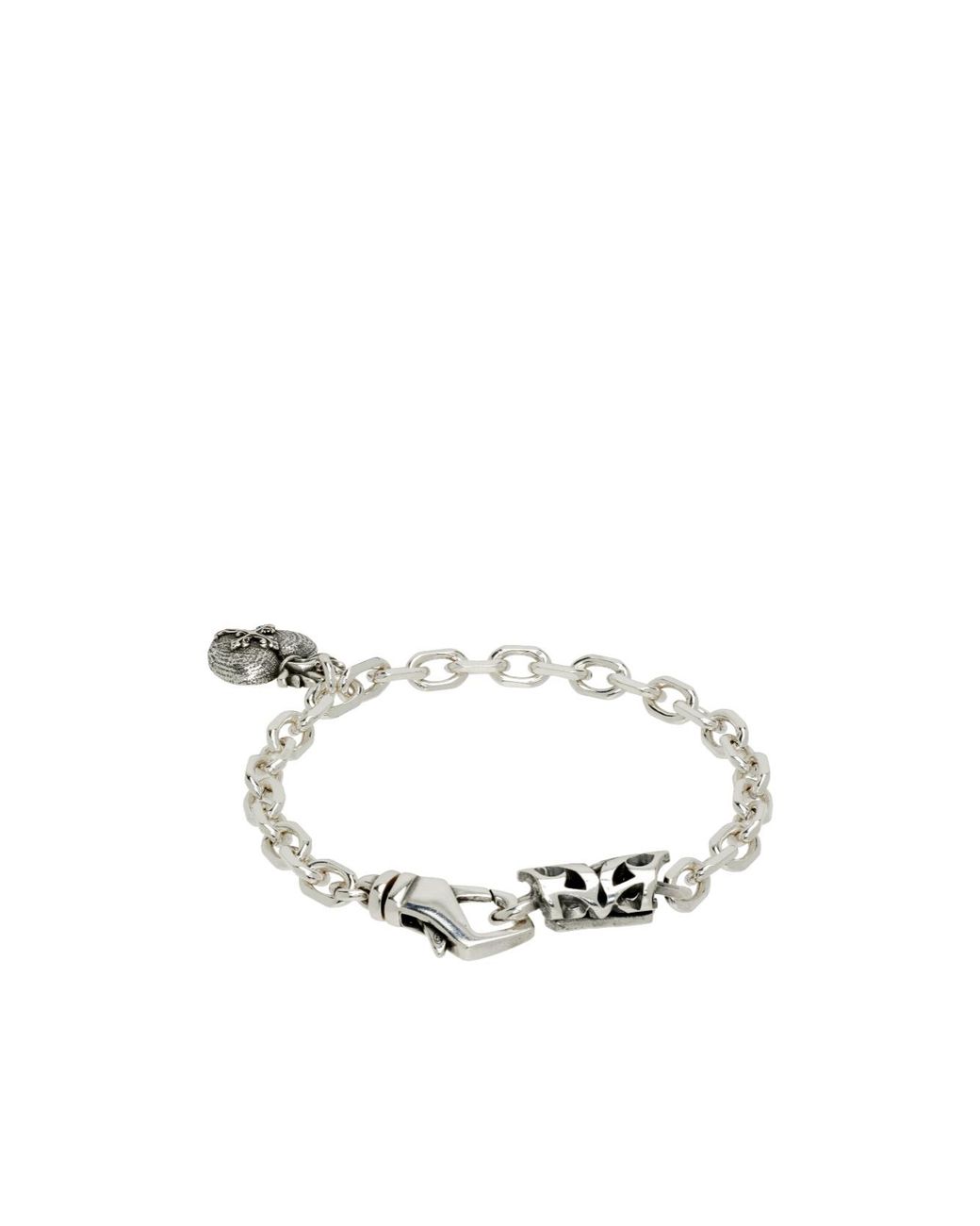 Emanuele Bicocchi Metallic Sacred Heart Bracelet for men