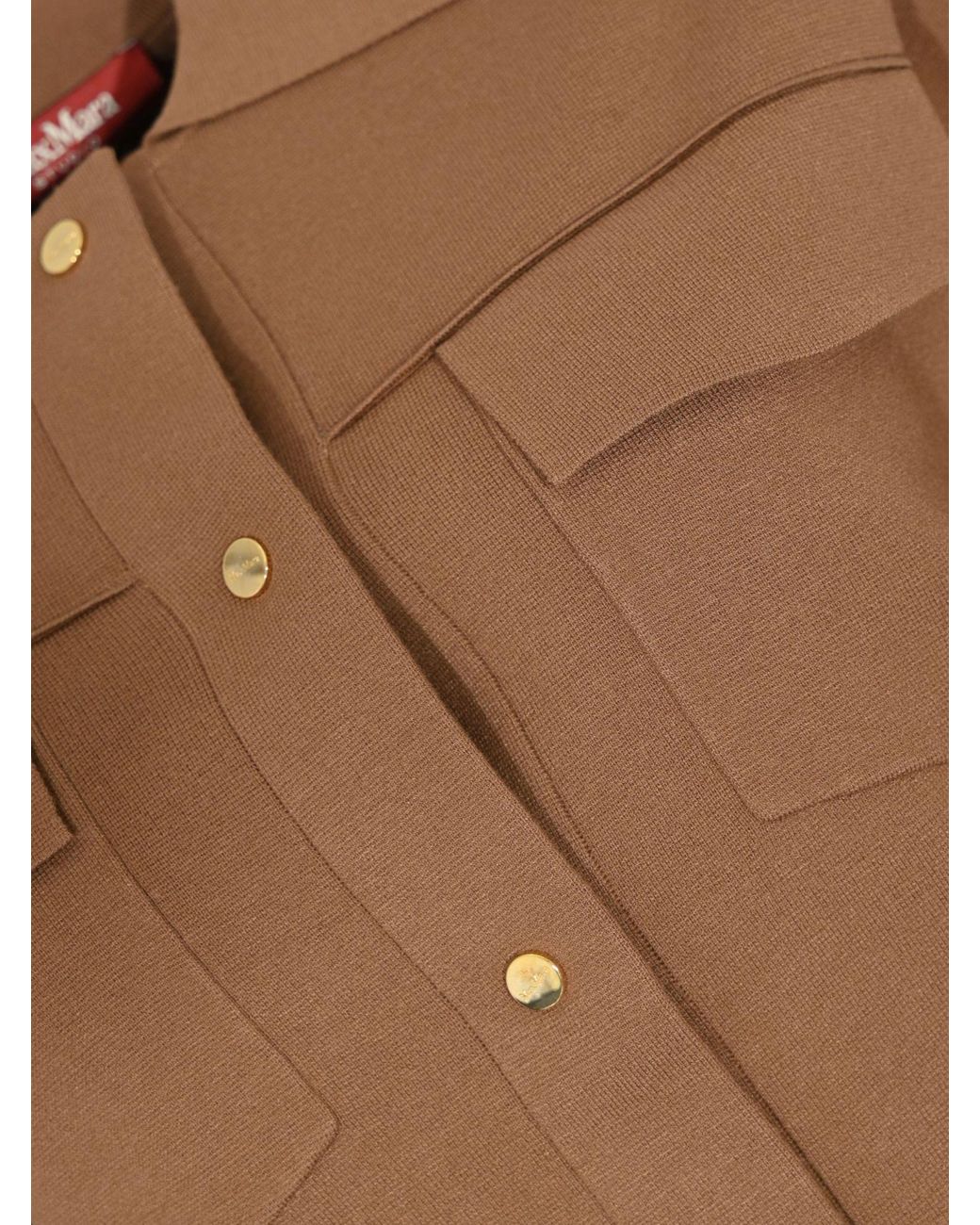 Max Mara Brown Studio Boxy Button-Up Jacket