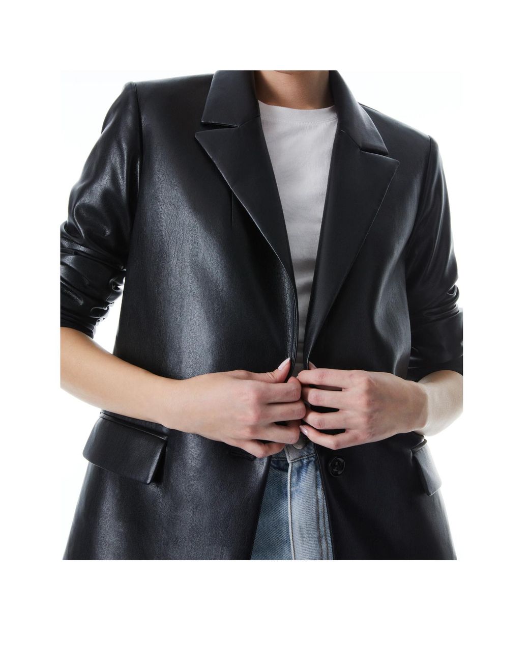 Alice + Olivia Blue Denny Blazer