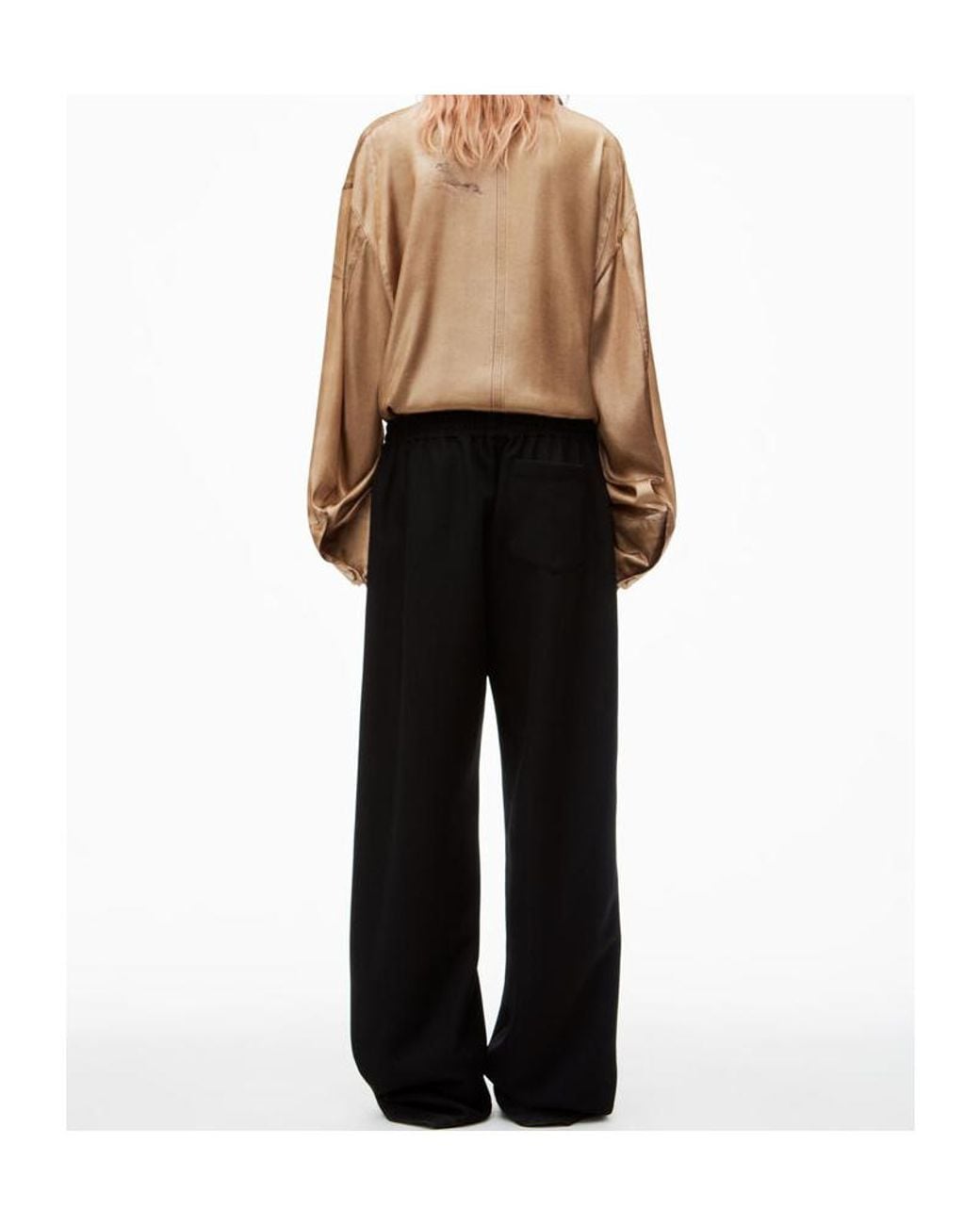 Alexander Wang Black T By Logo Tape Track Pants