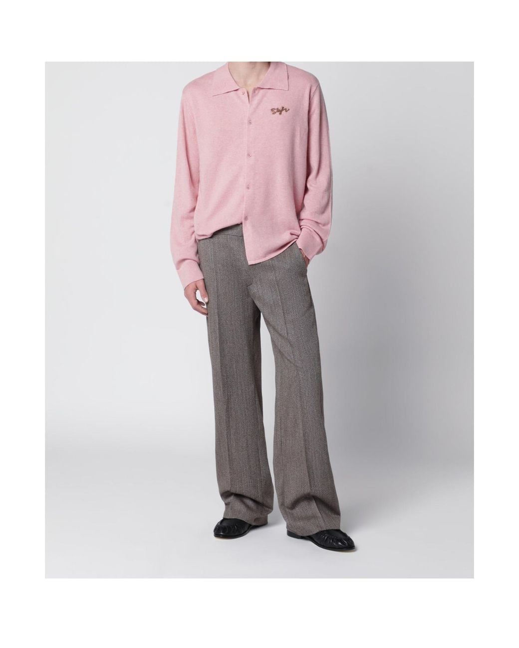 Séfr Gray Slim-Fit Trousers for men