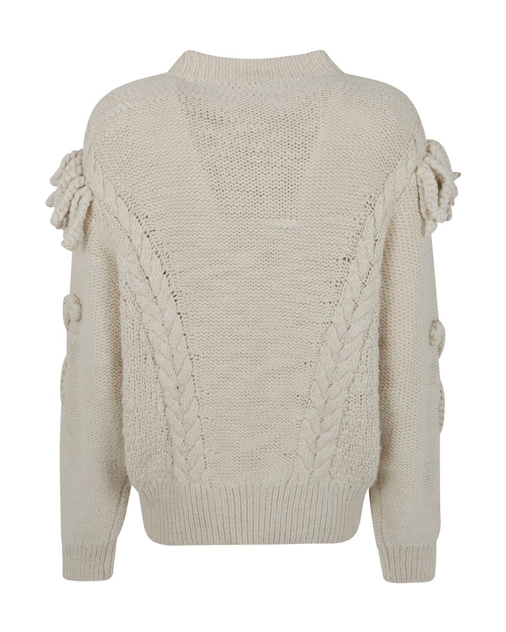 Isabel Marant White Étoile Katria Cable Knit Sweater