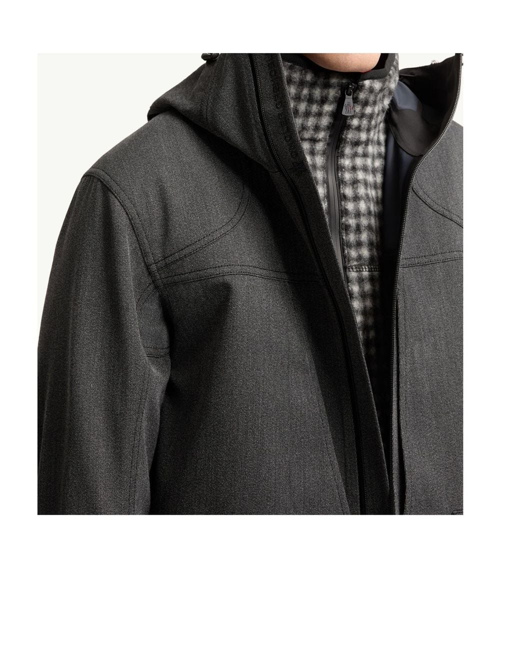 Moncler Gray Ardiden Hooded Wool Ski Jacket for men