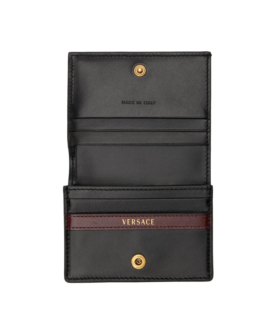 Versace Black Roomy Leather Wallet