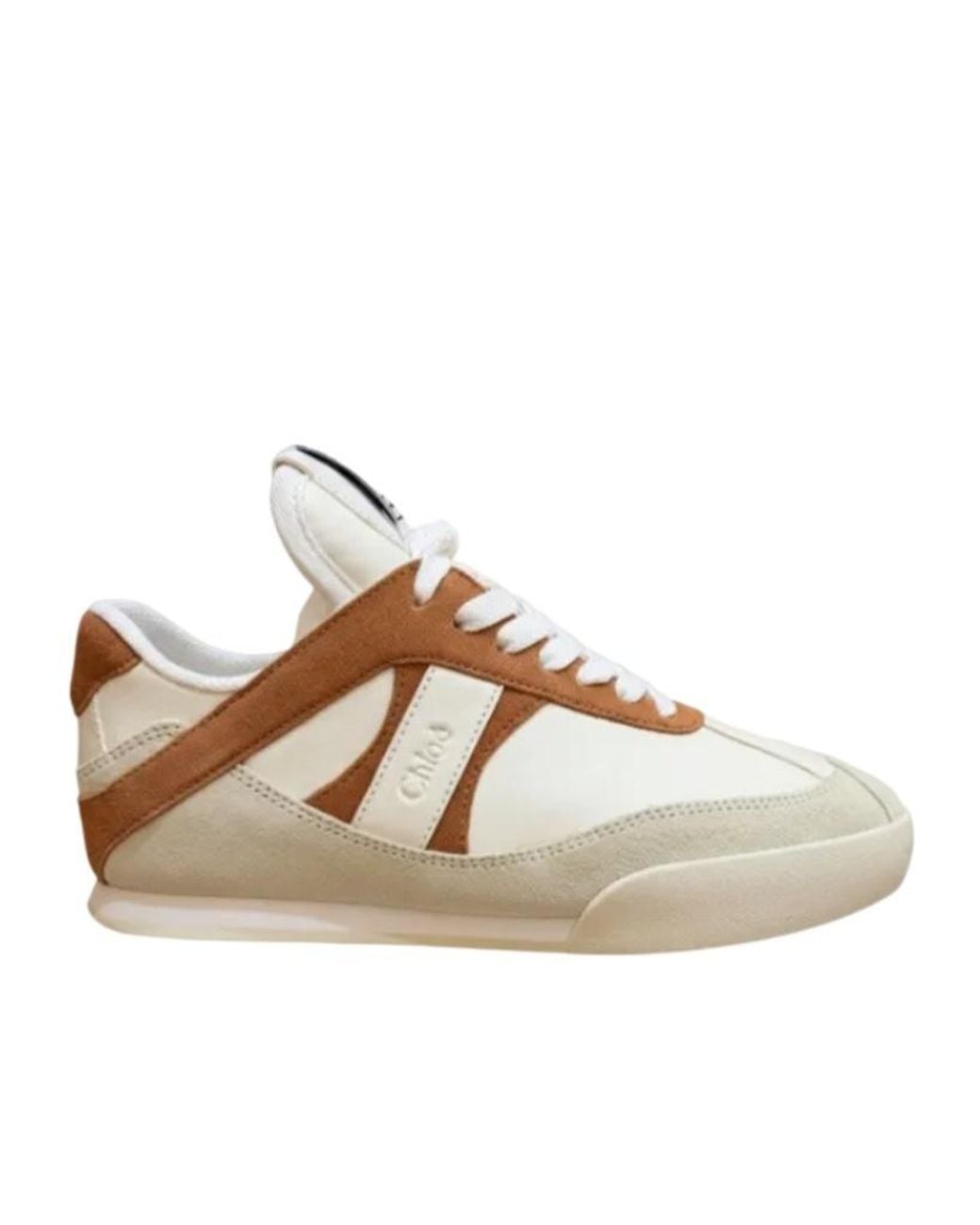 Chloé Brown Chloé Kick Panelled Low-Top Sneakers