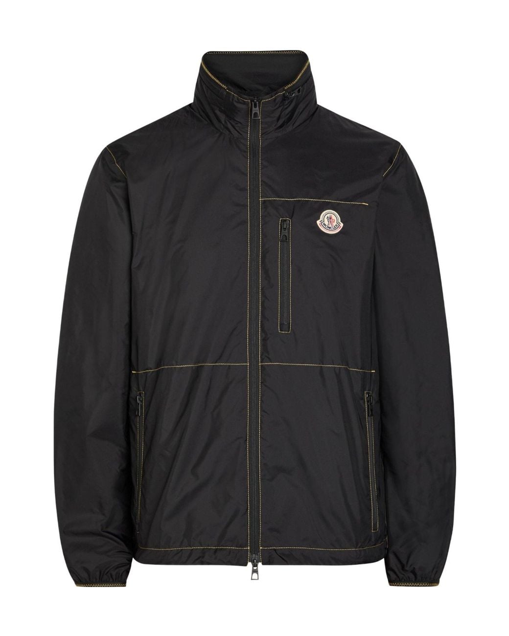 Moncler Black Stand-Collar Nylon Jacket for men