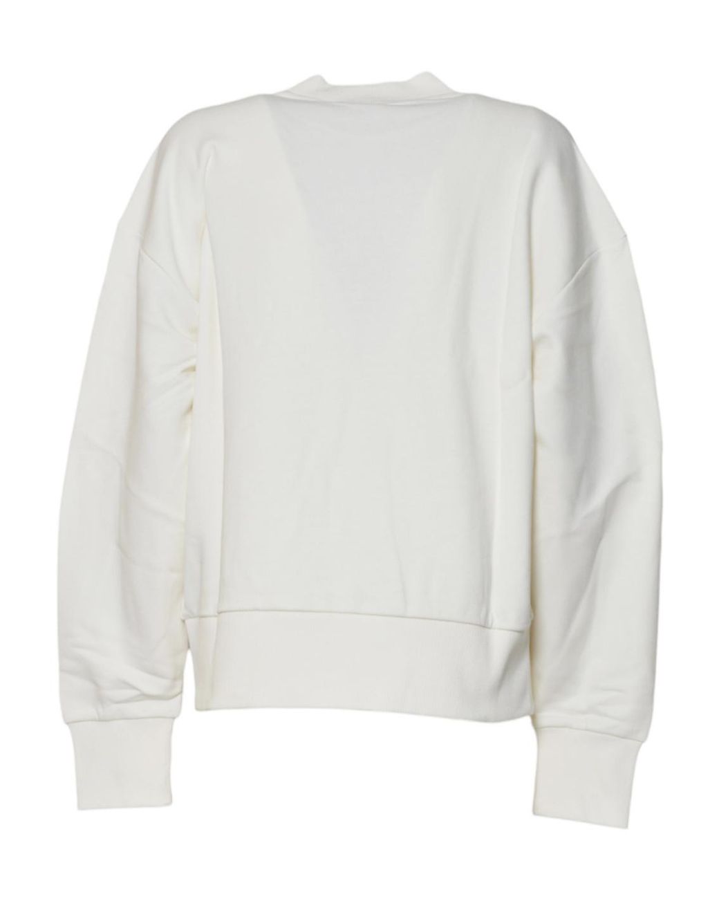 MSGM White Sequin Embellished Crewneck Sweatshirt