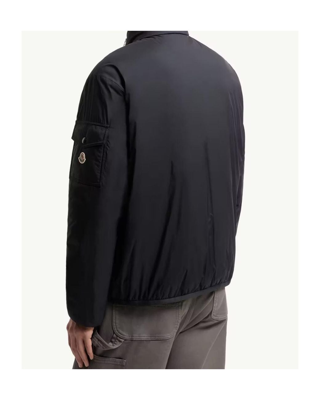 Moncler Blue Breezes Stand-Collar Down Jacket for men