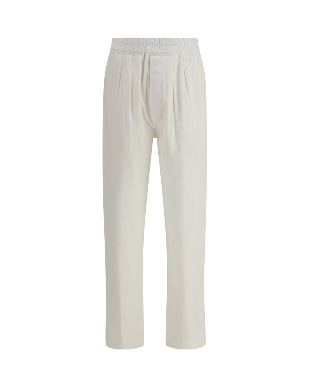 Tom Ford Gray Herringbone Stripe Pleated Lounge Pants for men
