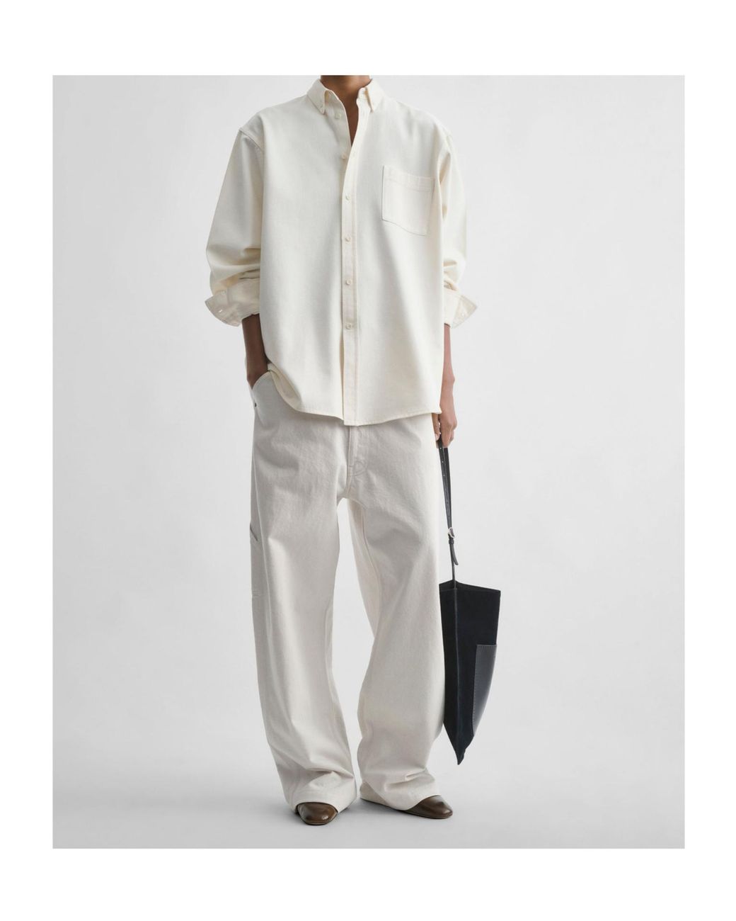 Phoebe Philo White Belt Loop Jeans