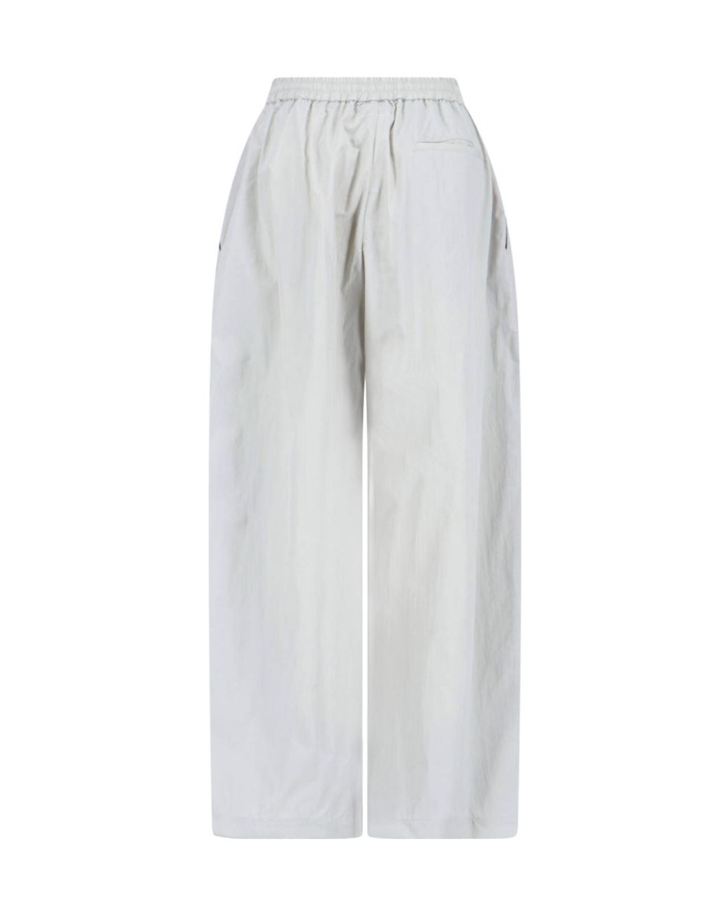 MM6 by Maison Margiela Gray Elasticated-Waist Wide-Leg Trousers