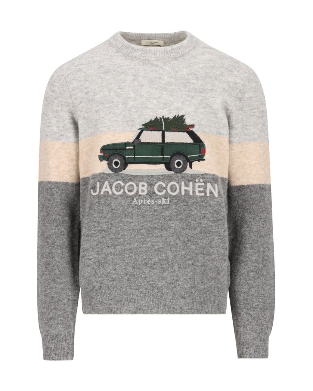 Jacob Cohen Gray Après-Ski Intarsia Sweater for men