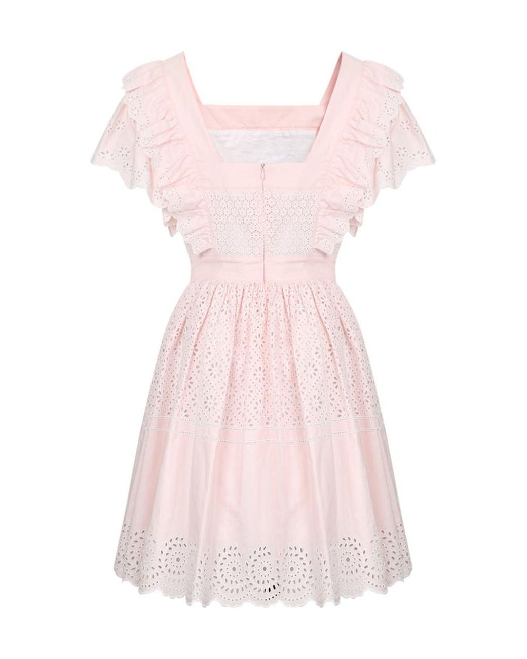 Philosophy Di Lorenzo Serafini Pink Hollowed-Out Dress