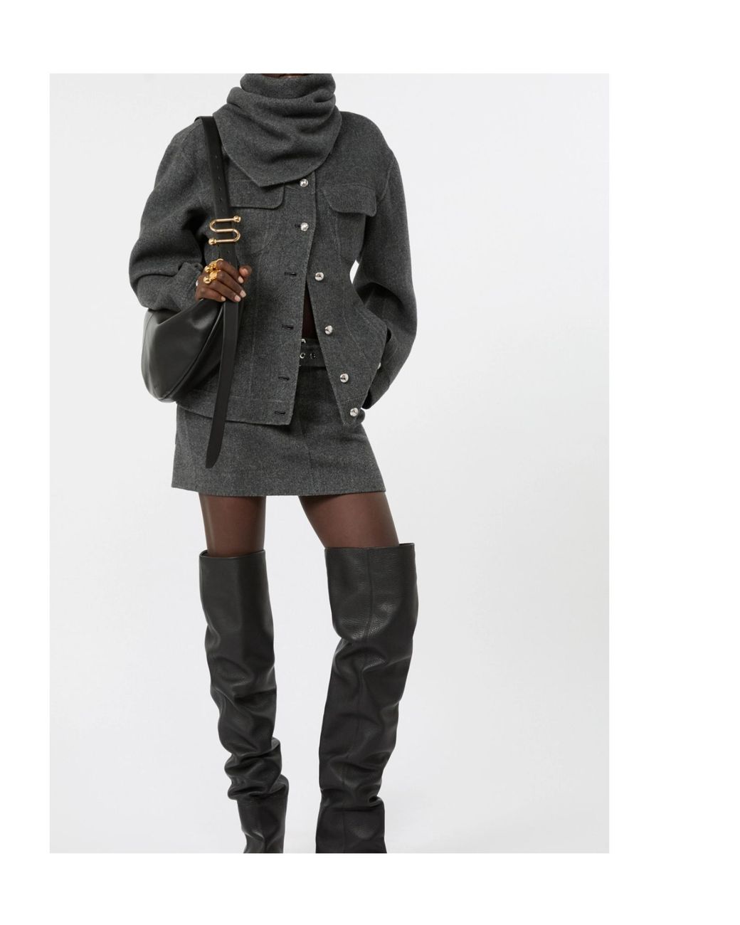 Sportmax Gray Pure Wool Jacket