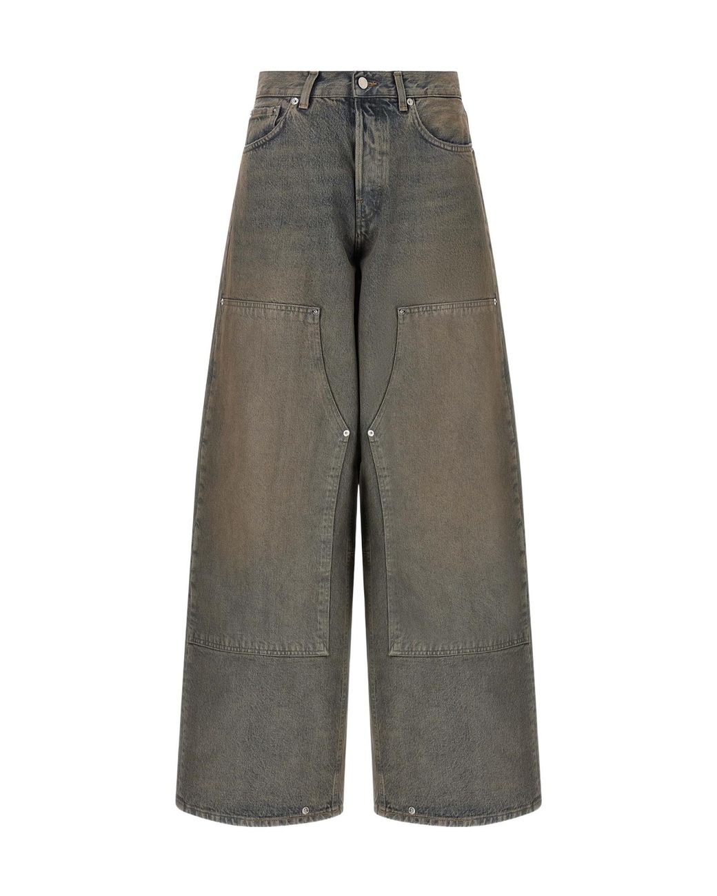 Haikure Gray Legacy Wide-Leg Workwear Jeans