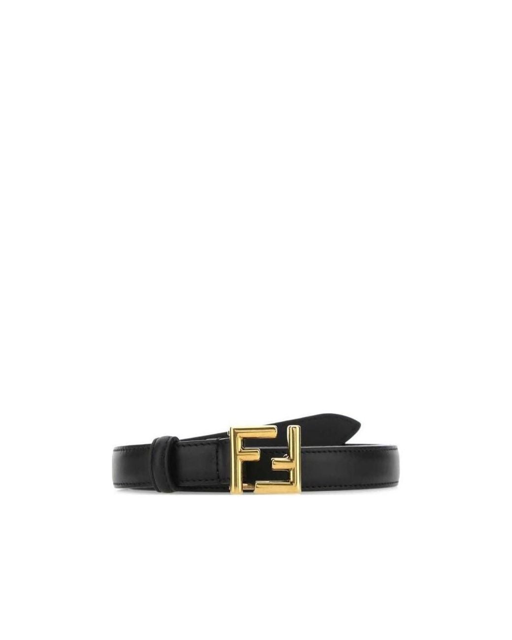 Fendi White Ff Buckled Belt