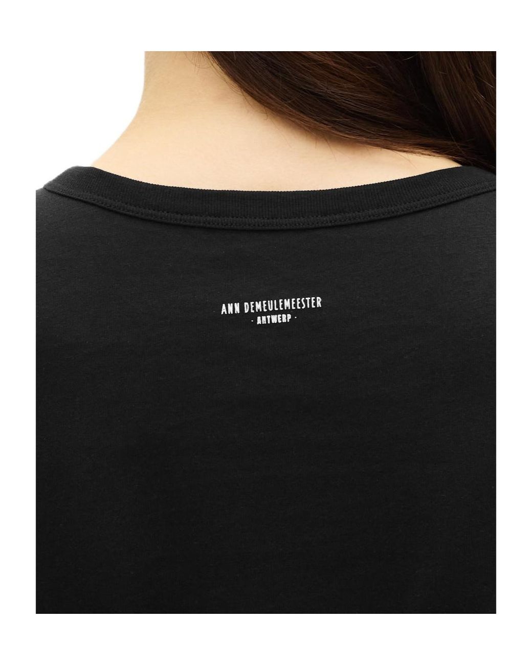 Ann Demeulemeester Black Floor Micro T-Shirt