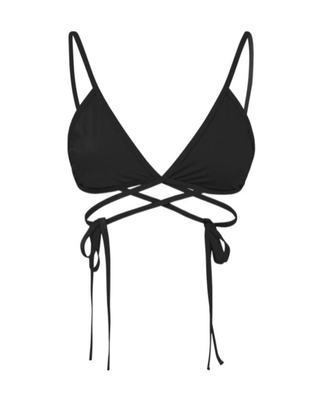 Christopher Esber Black Triangle Bikini With Crossed Back