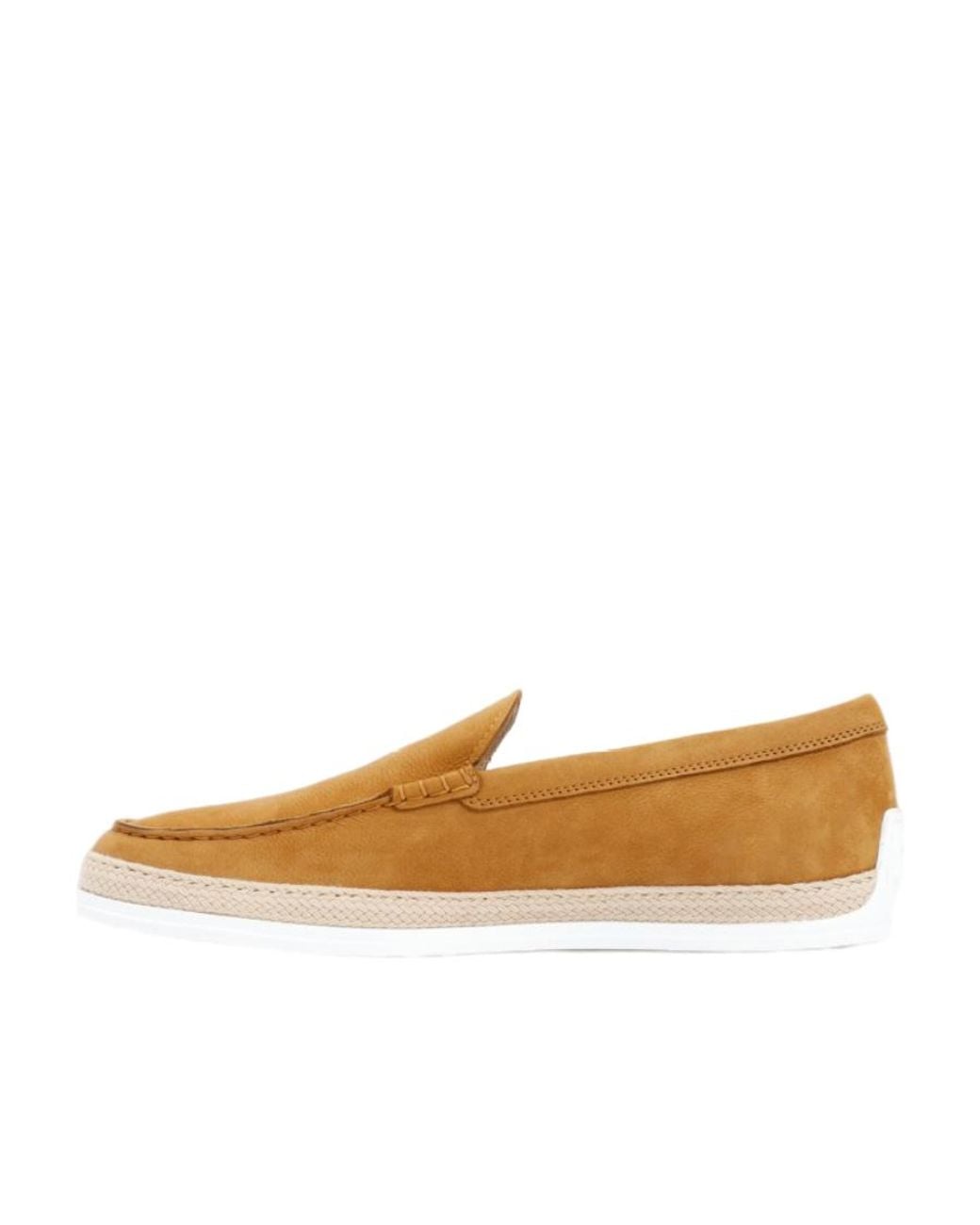 Tod's White Logo Embossed Slip-On Loafers for men