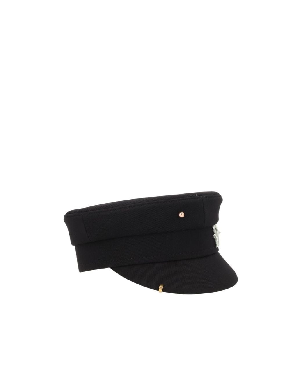 Ruslan Baginskiy Black Logo Embellished Baker Boy Hat