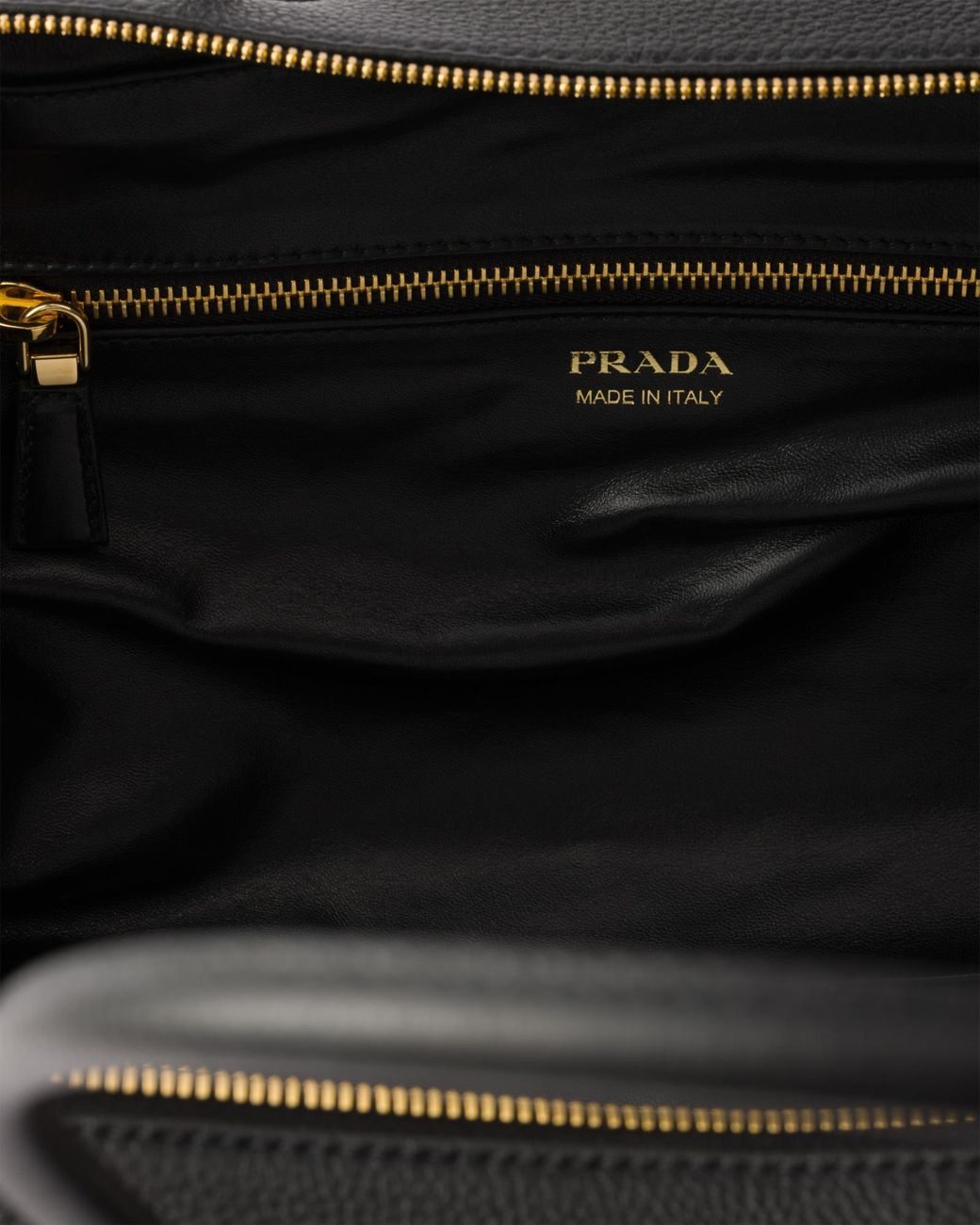 Prada Black Zip-Up Top Handle Bag