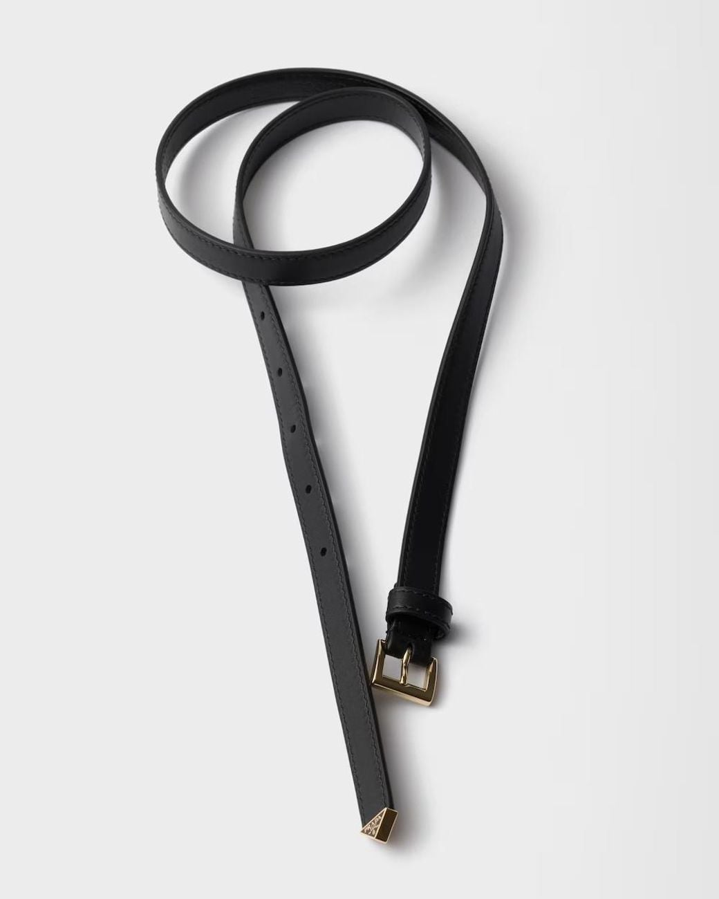 Prada White Leather Belt
