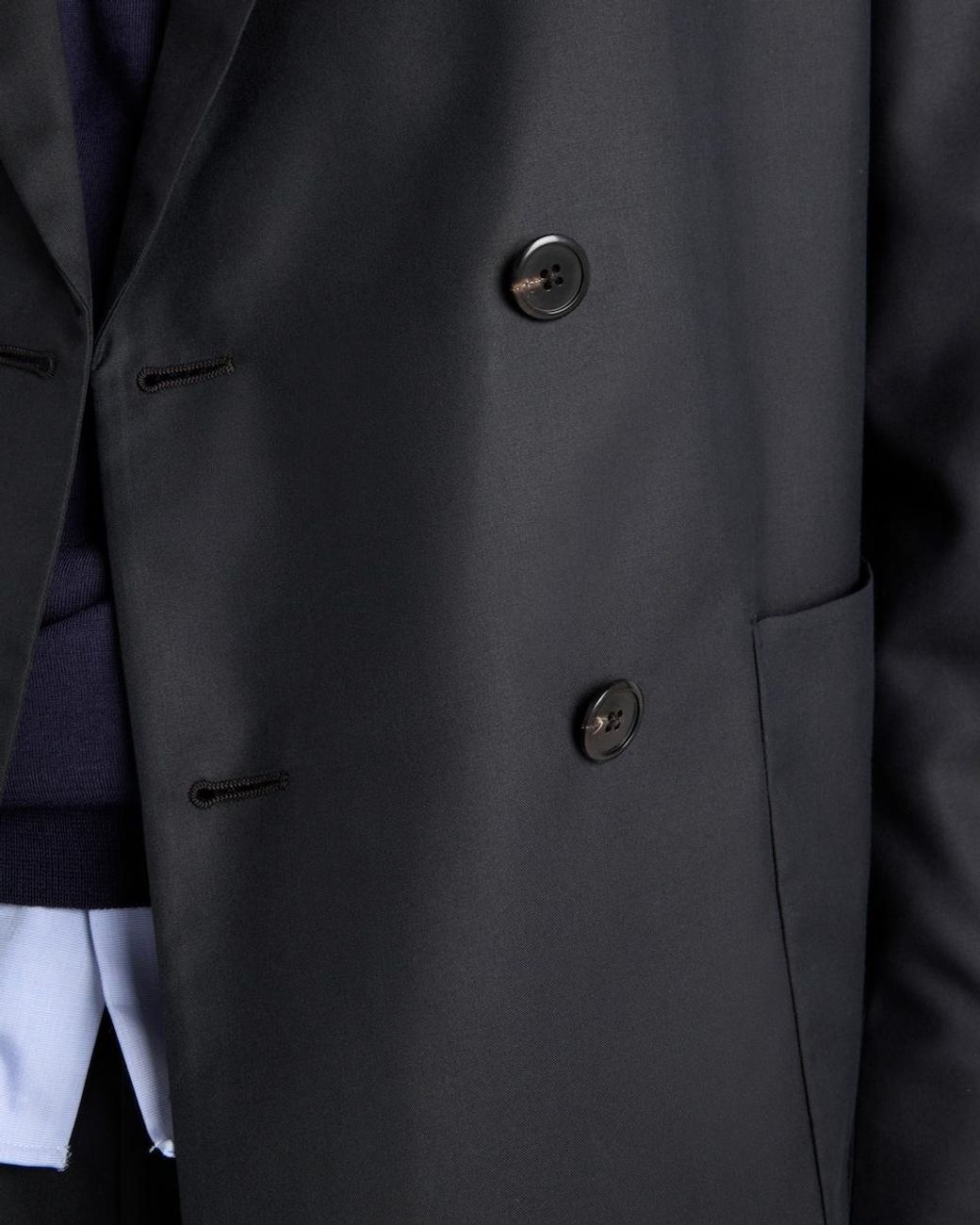 Prada Black Double-Breasted Silk Jacket for men