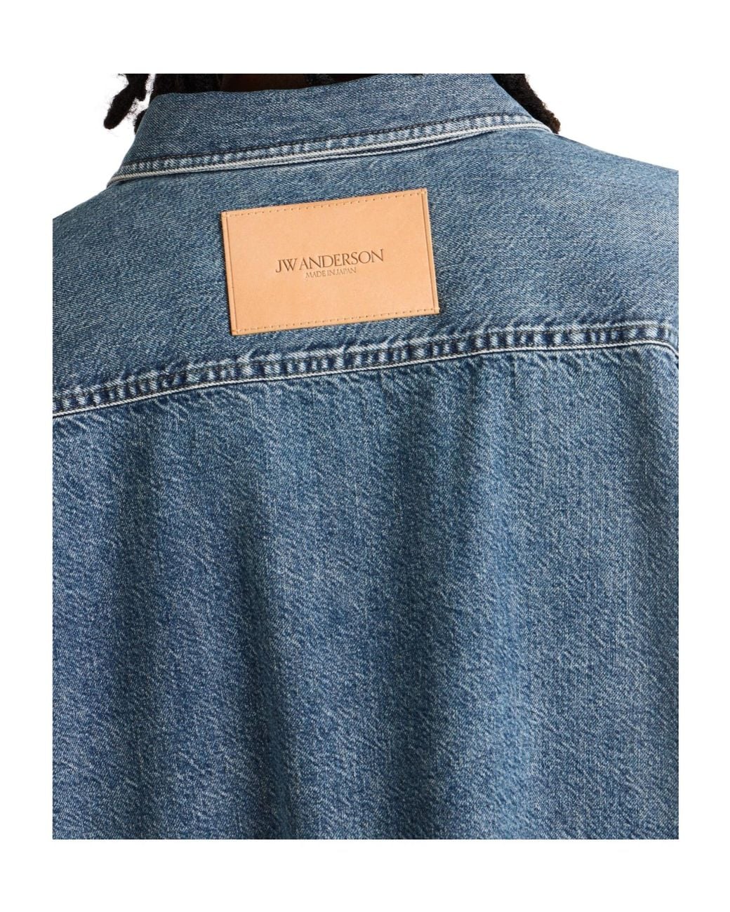 J.W. Anderson Blue Jw Anderson Logo Patch Denim Shirt for men