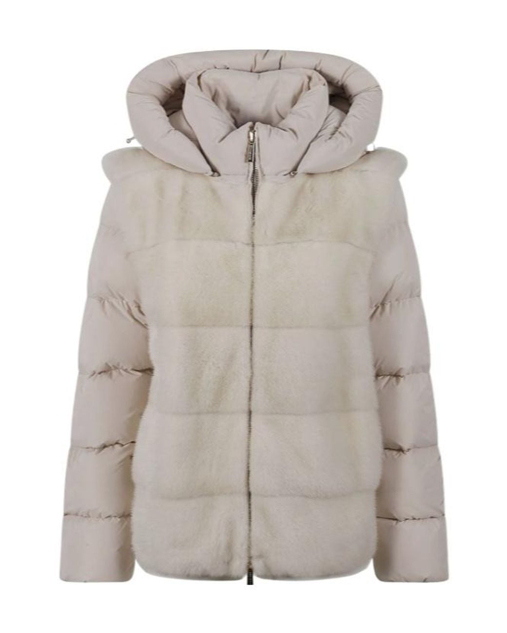Moorer Gray Morzine-Vso Hooded Quilted Jacket