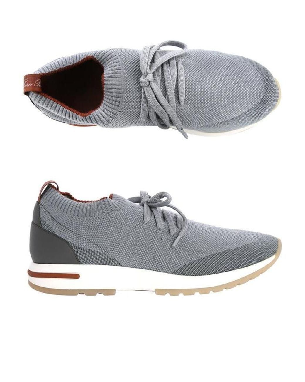 Loro Piana Gray Low-Cut Casual Sneakers for men