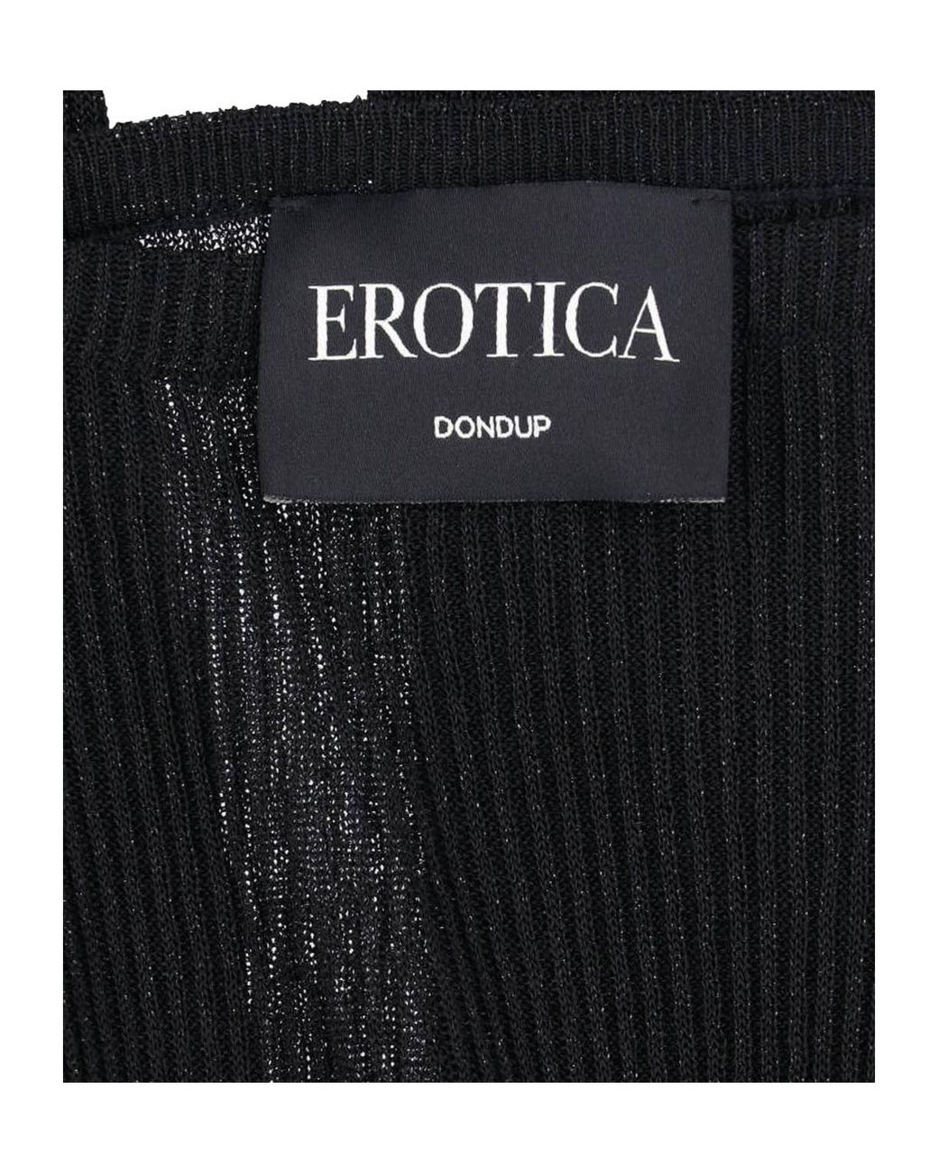Dondup Gray Erotica Logo Patch Knitted Trousers